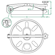 Круглый люк DN600 AISI 316L / 1.4404 с прокладкой NBR