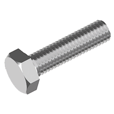 Болт с шестигранный головкой с полной резьбой М8x60 мм DIN 933 сталь А4