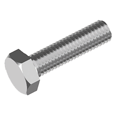 Болт с шестигранный головкой с полной резьбой М8x60 мм DIN 933 сталь А4