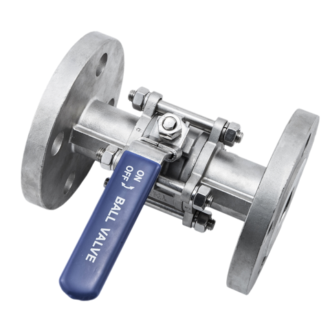 Кран шаровой фланцевый нержавеющий 3pcs 1 1/4" PN16 / WOG200 AISI 316L / 1.4404