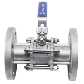 Кран шаровой фланцевый нержавеющий 3pcs 1 1/4" PN16 / WOG200 AISI 316L / 1.4404