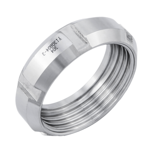 Гайка шлицевая нержавеющая DN101,6 SMS AISI 316L / 1.4404