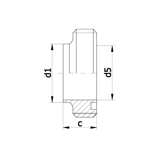 Штуцер резьбовой нержавеющий DN76 SMS AISI 304 (L) / 1.4301 (7) / 08X18H10