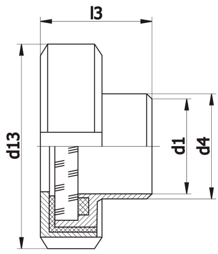 Диоптр гаечный нержавеющий DN100 DIN 11851 AISI 316L / 1.4404