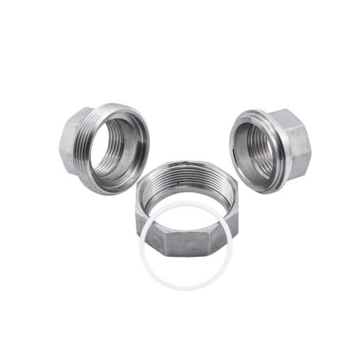 Муфта-американка плоская нержавеющая (внутренняя-внутренняя резьба) DN50 (2") DIN 2993 AISI 316 / 1.4401