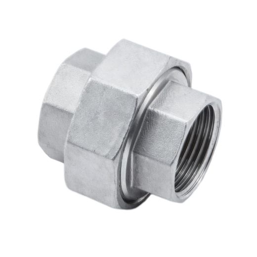 Муфта-американка плоская нержавеющая (внутренняя-внутренняя резьба) DN50 (2") DIN 2993 AISI 316 / 1.4401