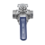 Кран шаровой муфтовый трёхходовой нержавеющий тип T 2" PN63 / WOG1000 AISI 304 (L) / 1.4301 (7) / 08X18H10