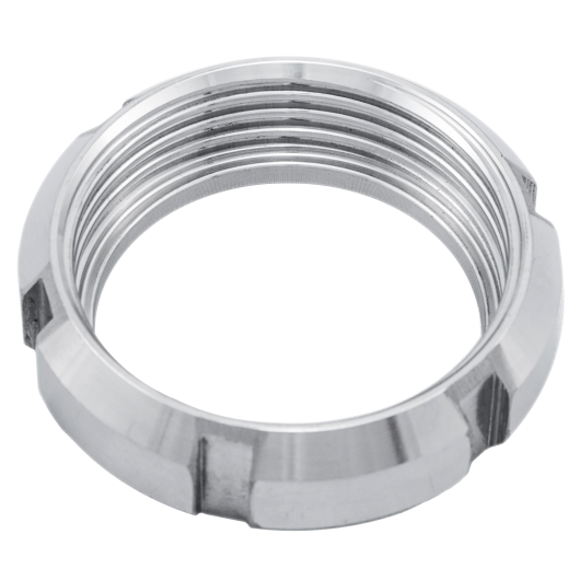 Гайка шлицевая нержавеющая DN101,6 SMS AISI 316L / 1.4404