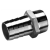 Шланговая надставка нержавеющая DN40 (1 1/2") M DIN 2999 AISI 316 / 1.4401 (ёлочка)